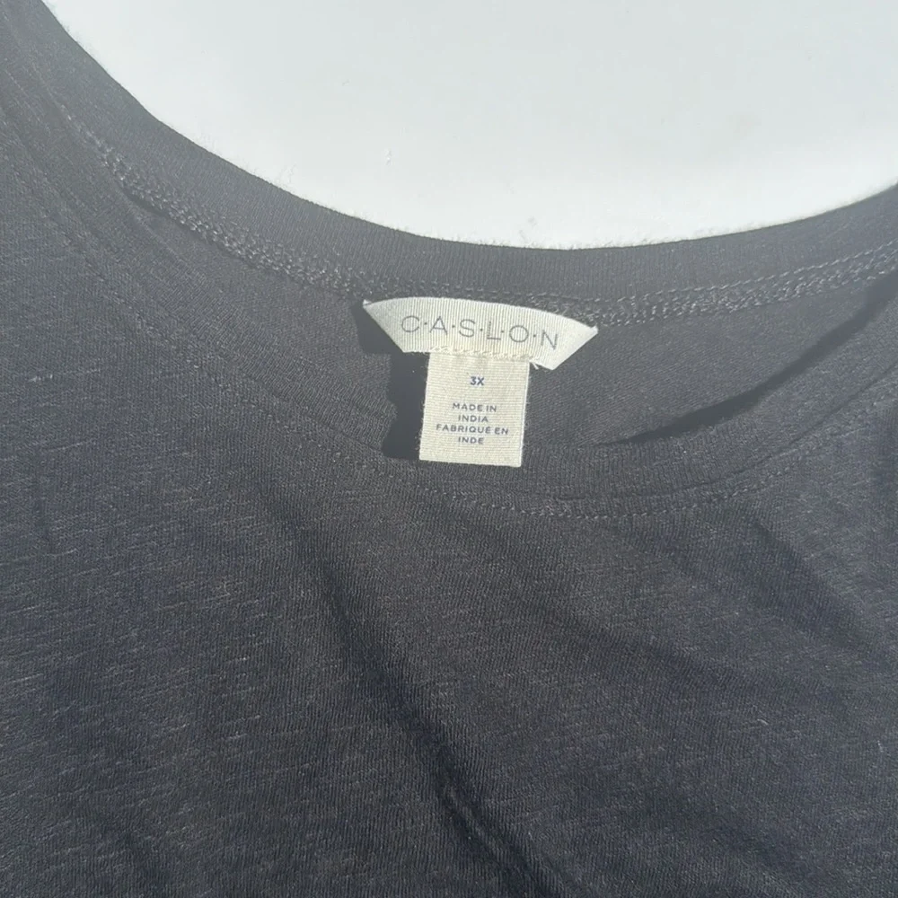 Caslon Black Sleeveless Tank Top 3X NWT Soft Drapey Layering Basic